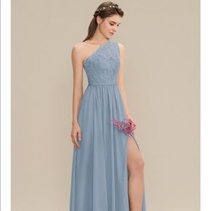 NWT Steel Blue Formal Bridesmaids Dress